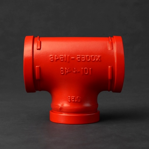 Переходной тройник под муфту грувлок ДУ 100x80 (ДН 114х89) 4x3